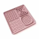 AODALIY Silikon Schleckmatte für Hunde Katze [frei von BPA]+[großer Saugnapf] Hund Leckmatte Katze Lick Mat Haustier Eine tolle Idee, den Hund beim Dusch, Ausbürsten usw(Rosa)