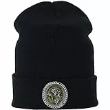 EXPRESS-STICKEREI Lustige Strickmütze - Warme Wintermütze mit Motiv Wolf Vikings Hat - Beanie für Damen und Herren - Unisex Wollmütze - Tiermotiv Haube mit Spruch