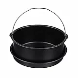 SOLUSTRE Pizzapfanne Für Heißluftfritteuse Kuchenform Für Airfryer Zubehör Frittierwerkzeuge Für Pizza Und Kuchen Backen Küche Bake Supplies