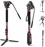 NEEWER 71,6' Pro Kamera Einbeinstativ, Teleskop Kohlefasereinbeinstativ mit Schnellwechselplatte, für DJI RS Gimbals Manfrotto, abnehmbare Basis für Kamera Camcorder, maximale Belastung 6kg, TP71