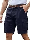 StylSense Kurze Hosen Herren Sommer Baumwolle Cargo Shorts Casual Cargohose Herren Kurz mit 6 Taschen (Marineblau, L)