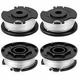 BESPOTCL 4 Stück Ersatzfadenspule für Einhell GE-CT 18/28 Li, Kompatibel mit Akku-Rasentrimmer GE-CT 18/260 Li & GE-CT 18/28 Li TC, Nylon Trimmerfaden 1,6mm x 5m, Rasentrimmer Zubehör
