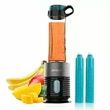 Cecotec Standmixer Power Titanium Fresh&Go. 650W, Klinge mit 4 Klingen mit schwarzer Titanbeschichtung, inklusive 2 Kühlrohre und 2 robuste Becher von 600ml