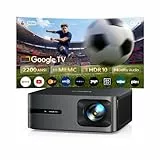 Beamer 4K mit Google TV 14.0, 2200 ANSI, MEMC, HDR10, 40W Dolby Audio, 4K Beamer Heimkino KI-Bildanpassung Smart Projektor Google Sprachsteuerung 2-Wege Bluetooth 5.4 WiFi6 2+32GB HDMI 2.1