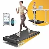 Walking Pad für Zuhause mit steigung, kompaktes Laufband für Büro, 1-8km/h, LED-Display, App-Steuerung, doppelter Stoßdämpfung, bis 120kg, tragbar und montagefrei,ideales Laufband für Zuhause und Büro