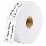 KTRIO Etiketten Selbstklebend, Wasserdicht, Rückstandslos Haftender Klebstoff, zum Kennzeichnen von Datum, Adresse. zum Sortieren von Dateien, Lagerbehältern, Küchenutensilien. 1000 Stück, Weiß.