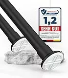 MEISENBERG Gardinenstange zum Klemmen 90-160cm, Matt Schwarz, Ø 25 mm, Duschstange ohne Bohren - Teleskopstangen für Fenster, Dusche und Trennwand