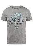 Blend BHCalifo Herren T-Shirt Kurzarm Shirt mit Print Rundhals-Ausschnitt Baumwollmischung Regular fit, Größe:L, Farbe:Stone Mix (70813)