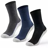 Mat & Vic's Thermosocken Dicke Warme Socken Herren Wintersocken, Cotton classic Thermo Work Socks, mehrfarbig - ohne drückende Naht, Arbeitssocken, OEKO-TEX Standard 100, Größe 43-46, 6 Paar