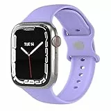 EAZY CASE Sport Armband für Apple Watch 44mm / 45mm / 46mm / 49mm verstellbares Silikon Ersatzarmband Sport Loop Band für Apple Watch Serie 11 10 9 8 7 6 5 4 3 2 1 SE für Damen Herren Dunkel Lila