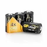 GP Batterien CR2 3V Lithium Pro Schwarz-Gold (4 Stück CR2 Batterien 3 Volt) für Digitalkameras, Camcorder, Rauchmelder, Taschenlampen, Laserpointer, etc.