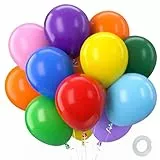 Luftballons Geburtstag Bunt - 100 Stück Ballons Bunt, Regenbogen Deko Kinder Mit Blau Rot Orange Grün Ballons, Helium Ballons Für Geburtstagsdeko Kinder Hochzeit Taufe Birthday Party Deko, 12 Zoll