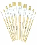 K3T Borstenpinsel-Set 10-teilig (Größen 2,4,6,8,10,12,14,16,18 und 20), mit Naturborsten und naturbelassenen Holzstielen, Art.Nr. 49132