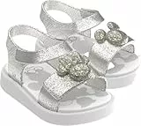 Melissa - - Baby Mini Jump + Disney 100 Sandalen, Kolorit White/Glitter Clear, Größe: 28 EU