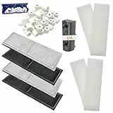beaufan 9 Stück Aquarium-Filtermedien, Kompatibel mit Fluval U4 Innenfilter A480, Süß- und Meerwasseraquariumfilter, enthält 4 Schaumstoffpads, 4 Polycarbonat-Kartuschen und 1 Keramikring