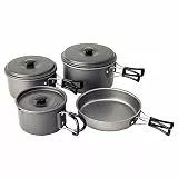 Campingaz Campinggeschirr Trekking-Geschirrset aus Aluminium, DREI Töpfen 2.3, 1.5, 1 Liter, 16 x 20 cm, Grau, 8-teiliges