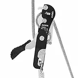 Yosoo Health Gear Kletter-Doppelstopp-Abseilgerät für 10–12 Mm Seil, Selbstbremsende, Selbstsichernde Abseil- und Sicherungsgeräte, Rettungs-Baumpfleger, Anti-Panik, Handsteuerung, Bremsklemme,