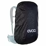 EVOC RAINCOVER SLEEVE, wasserdichter Rucksackschutz (Rucksack Abdeckung mit reflektierendem Logo-Druck, flexible Größenanpassung, Backpack Regenhülle für 6-18 l Rucksäcke), Black