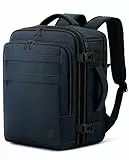 VANKEV Eurowings Ryanair EasyJet Wizz Air Handgepäck Erweiterbar 40x30x20 bis 40x30x25, 24L bis 30L, Sitzunter Rucksack für Reisen passt zu 15,6 Zoll Laptops dunkelblau