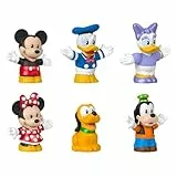 Fisher-Price Little People Kleinkindspielzeug Disney Micky Maus & Seine Freunde 6-teiliges Figurenset für Rollenspiele für Kindergartenkinder ab 18 Monaten, JHD08