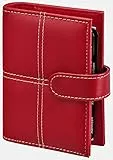 BSB Terminplaner Organizer Wochenplaner Terminkalender - 2026 - ca. A7-1 Woche = 2 Seiten - Fashion, kirschrot - Ringbuch mit 6-Fach Lochung, nachfüllbar – Modell Pocket - 02-0278