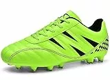 ASHION Fußballschuh Kinder Fussballschuhe Footballschuhe Outdoor Athletic Soccer Schuhe Z01,C Grün,39 EU
