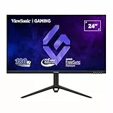ViewSonic VX2428J 60,5 cm (24 Zoll) Gaming Monitor (Full-HD, IPS, 165 Hz, 1 ms, FreeSync Premium, HDMI, DP, Lautsprecher, Höhenverstellbar) Schwarz