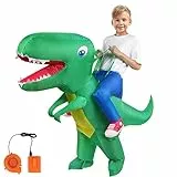 AOOWU Dino Kostüm, 3PCS Dinosaurier Aufblasbares Kostüm,Kinder Dinosaurier Kostüm Lustige Aufblasbare Kostüme, Halloween-Kleid Lustiges Kostüm Aufblasbare für Karneval Party Geburtstags-Geschenk