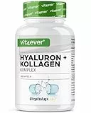vit4ever Hyaluronsäure Kollagen Komplex - 240 Kapseln - Premium: Mit bioaktives Biotin, Selen, Zink, natürliches Vitamin C aus Acerola & Silizium aus Bambus - Laborgeprüft