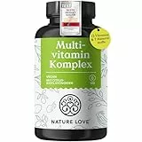 Nature Love Multivitamin Komplex – 180 vegane Kapseln – Vitamine A-Z & Mineralstoffe – mit Grünteeextrakt und Citrus-Bioflavonoiden – hochdosiert und mit Bioaktiv-Formen – laborgeprüft