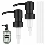 Segbeauty Pumphead für Flaschen, 2 Stück Seifenspender Pumpkopf für 28mm/400 Gewinde Flasche Seifenspender, Pumpkopf für Flaschen in Küche und Badezimmer (Edelstahl)