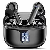 Bluetooth Kopfhörer, Kopfhörer Kabellos Bluetooth 5.3 mit 4 ENC Noise Cancelling Mic, Kabellose Kopfhörer HiFi Stereo Tiefbass Wireless Earbuds 40Std, IP7 Wasserdicht Ohrhörer Sport USB-C LED Anzeige