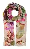 FRAAS Tuch Silk Stole With XL Floral Print Champaign Powder mehrfarbig