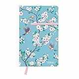 Herlitz 50021475 Notizbuch Young A5 Ladylike Birds, 88 Blatt kariert, mit Leseband, 1 Stück
