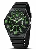 HANPOSH Herren Uhr Uhren Herren Analog Quarzuhr 30M wasserdichte Armbanduhren mit Datum Casual Designer Uhr für Männer Silikon Armband