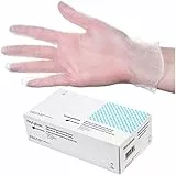 HeroTouch Einweghandschuhe aus Vinyl, transparent, puderfrei, Größe XL, Spenderbox, Schutzhandschuhe für Haus & Kosmetik, Hygiene und Sicherheit, 100 Stück