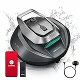 Ultenic Pooleco 10s Poolroboter, Poolroboter Akku mit 3 Motoren, 90Min, 80㎡, Fernbedienung und App-Steuerung, Automatisches Parken, Geeignet für alle Arten von Schwimmbadoberflächen