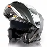 ORIGINE Motorradhelm Bluetooth Klapphelm Integralhelm ECE Mit Doppelvisier (Titanium,XL)