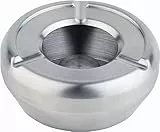 APS 91 Windaschenbecher, mit Windschutzdeckel, Ø 12 cm, Höhe 4,5 cm, Edelstahl, matt poliert