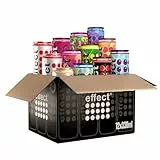 effect Probierpaket Energy Drink – 12 x 330 ml Dosen Einweg – alle Sorten in einer Box – koffeinhaltiges Erfrischungsgetränk mit B-Vitaminen – fruchtig & vegan
