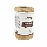 D.RECT 50m Jute-Schnur Natur Braun Jute-Kordel | Packschnur Geschenk-Band Bastelschnur Dekokordel | 2mm Dicke | Für: Verpackung, DIY Kunst-Handwerk, Floristik, Dekoration