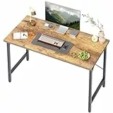 BEXEVUE Schreibtisch, 100 x 48 cm Kleiner Computertisch, Bürotisch für Arbeitszimmer, Schlafzimmer, Industrie-Design, Metallgestell, Holz PC Tisch für Home und Office