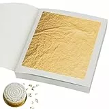 30 Blattgold Essbar, 4,33 x 4,33 cm, Pack er Blattgoldblätter für Torten, Schokolade, Kunst und Handwerk, Gesichtsmasken und Nagelkunst