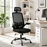 DUMOS Bürostuhl Ergonomisch, Gaming Stuhl mit Verstellbarer Kopfstütze, Armlehnen Schreibtischstuhl, Office Chair, Drehstuhl Lendenwirbelstütze, Chefsessel aus Mesh, Rückenschonend, Bürostuhl 150kg