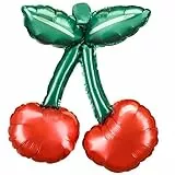 PartyDeco Folienballons Kirschen | 3er Set - 28x31cm