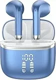 Bluetooth Kopfhörer, Kopfhörer Kabellos Bluetooth 5.4 In Ear Kopfhörer mit 4 ENC Noise Cancelling Mic, 40H Spielzeit mit LED, IP7 Wasserdicht in Ear Ohrhörer für Blue,D