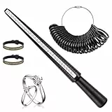 VFANDV 4 Stück Ringgrössenmesser Set, Ringmaßband Ringschablone Ringgröße Messen Ringstock Ringmaß Ring Sizer Messskalen Set zum Messen von Ringdurchmessern Größenstandard UK, EU, USA