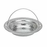 Metaltex Abfluss-Sieb 11,3 cm – tiefes Edelstahl-Sieb mit praktischem Henkel