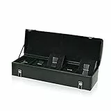 FrIEDrICH/23 Friedrich23 Uhrenkoffer – Uhrenkasten London aus Echtleder in schwarz – Platz für 5 Uhren – Druckknopf