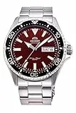 Orient Kamasu Mako III Automatik Herren Armbanduhr aus Edelstahl in der Farbe Silber/Rot 42 mm